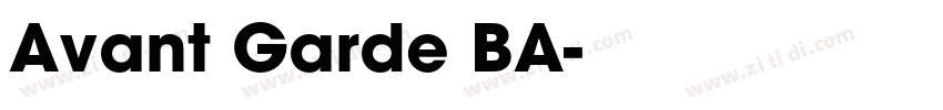Avant Garde BA字体转换
